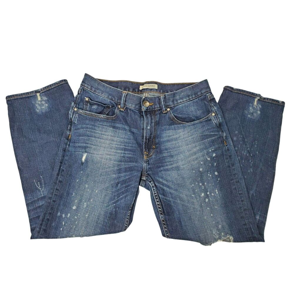 Banana Republic Womens 30 Boyfriend‎ Distressed Blue Jeans
